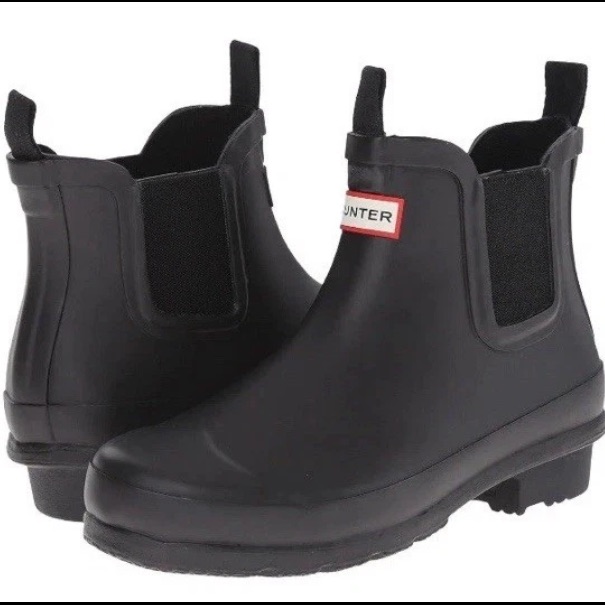 Hunter Unisex Toodler Size 9boy/10girl Black Original Chelsea Rain Boots